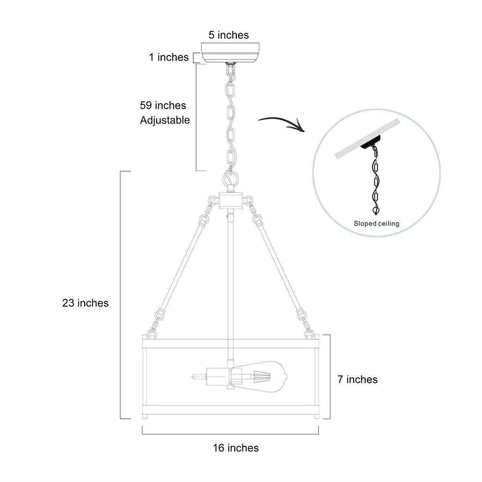 Doliryn 3-Light Wood Chandelier