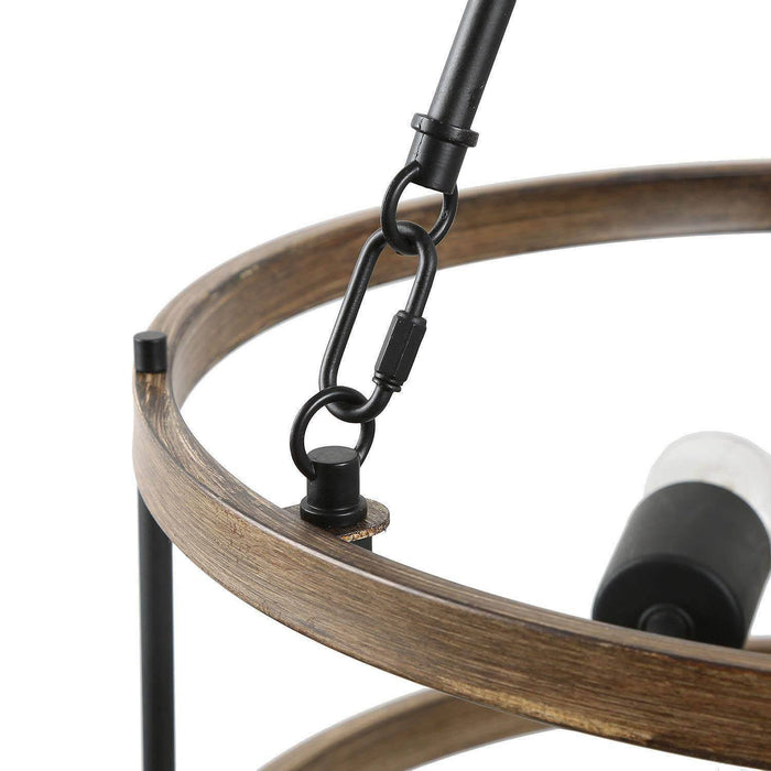 Doliryn 3-Light Wood Chandelier