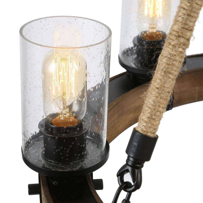 Lonthiy 6-Light Wood Chandelier