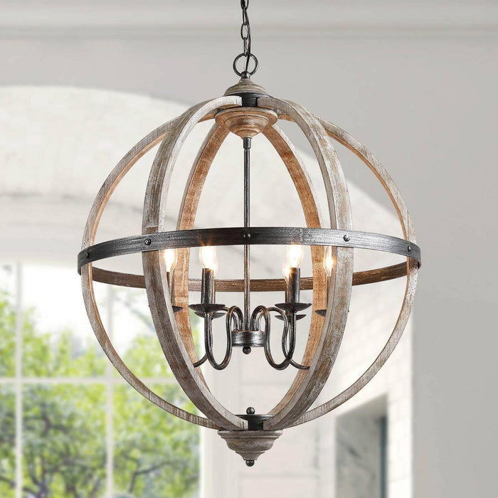 Taticol 6-Light Wood Chandeliers
