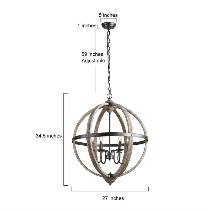 Taticol 6-Light Wood Chandeliers