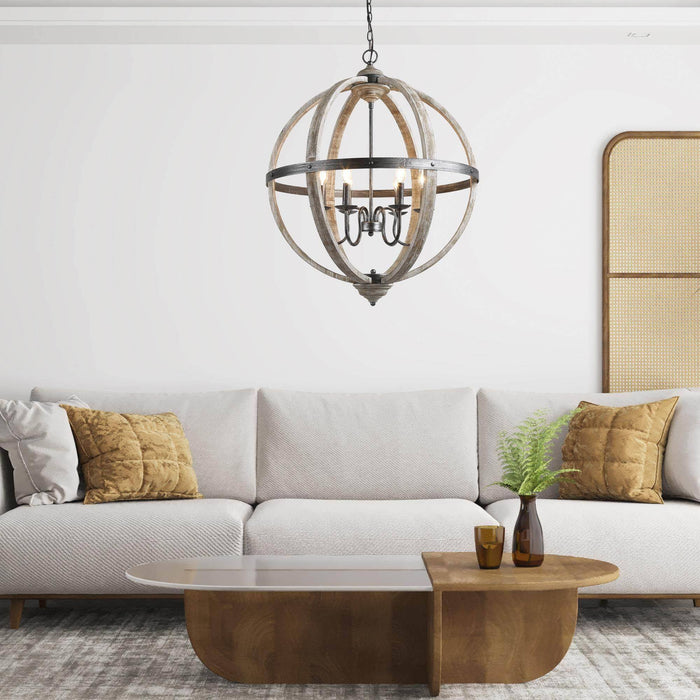 Taticol 6-Light Wood Chandeliers