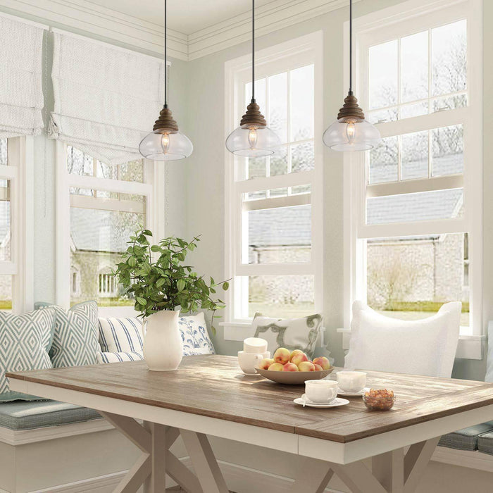 Laguear 1-Light Wood Pendant Light