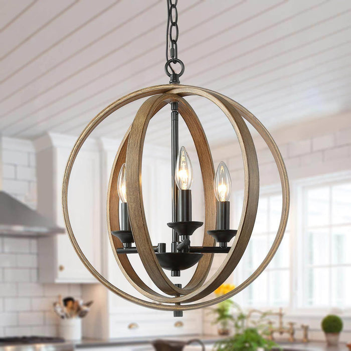 Sohaina 3-Light Wood Chandeliers