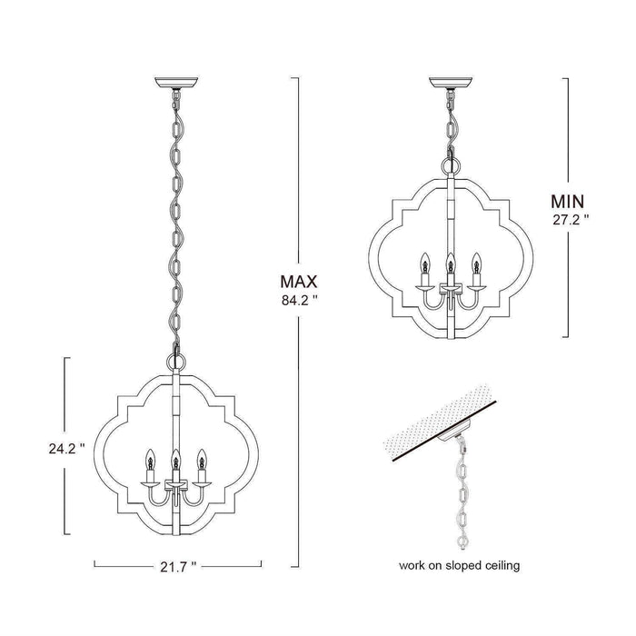 Adramis 4-Light Wood Chandelier