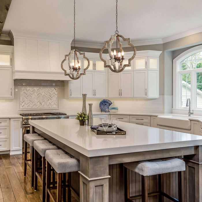 Adramis 4-Light Wood Chandelier