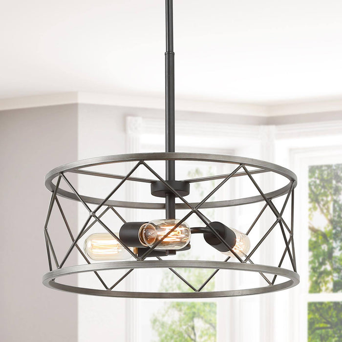 Charlot 3-Light Black Chandelier