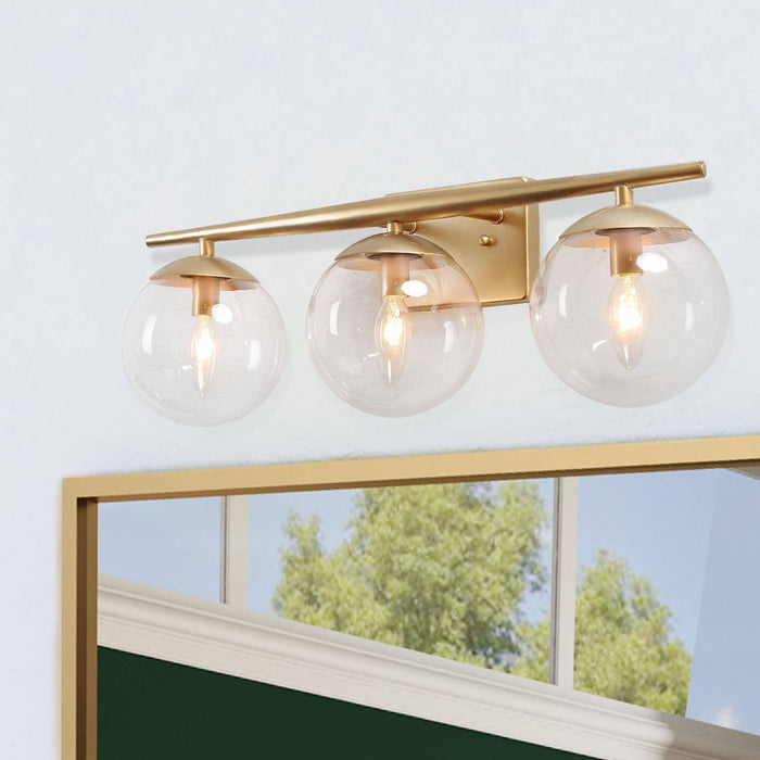 Kiselle 3-Light Gold Bathroom Vanity Light