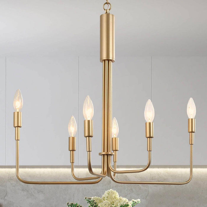 Lisenka 6-Light Gold Chandelier