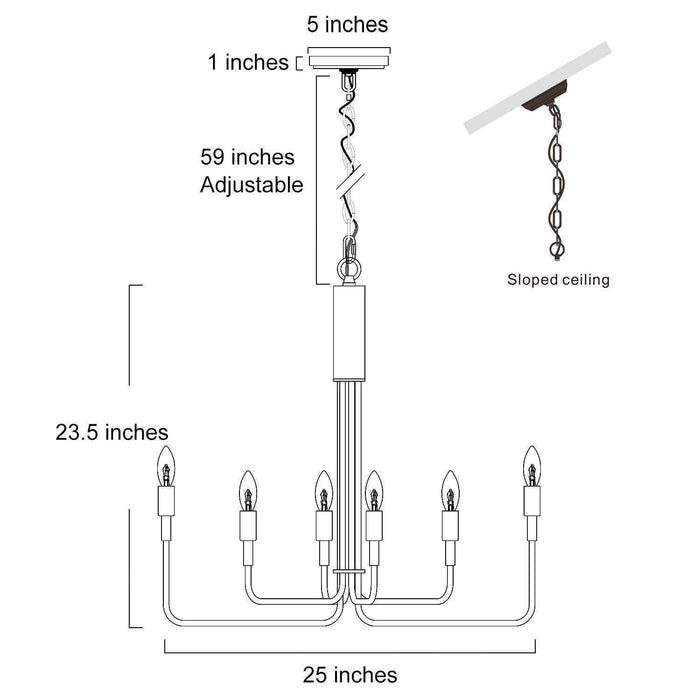Lisenka 6-Light Gold Chandelier