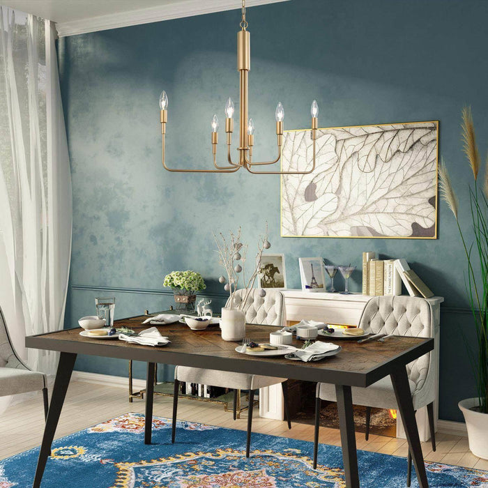Lisenka 6-Light Gold Chandelier
