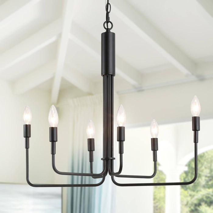 Lisenka 6-Light Black Chandelier