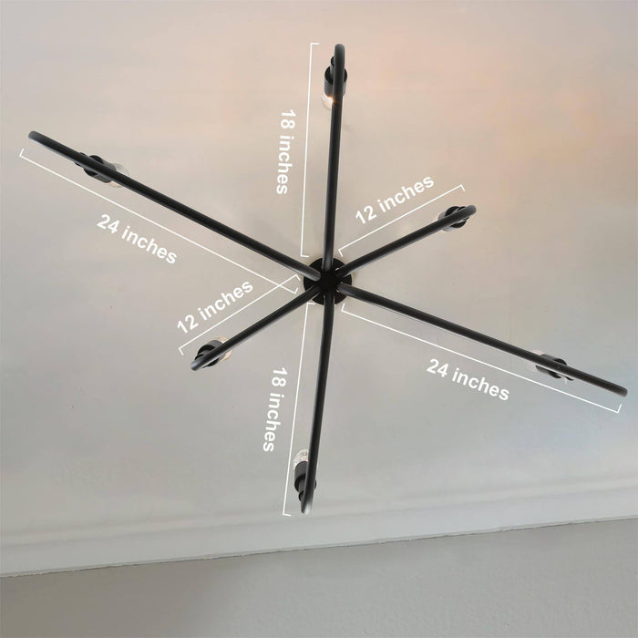 Lisenka 6-Light Black Chandelier