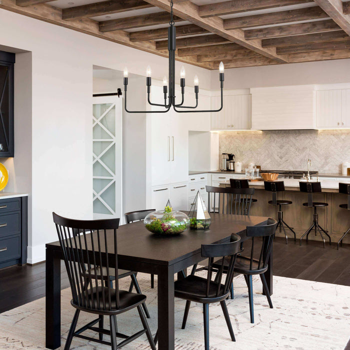 Lisenka 6-Light Black Chandelier
