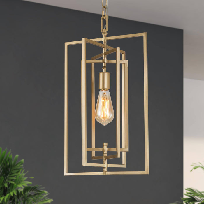Falkora 1-Light Gold Pendant Light
