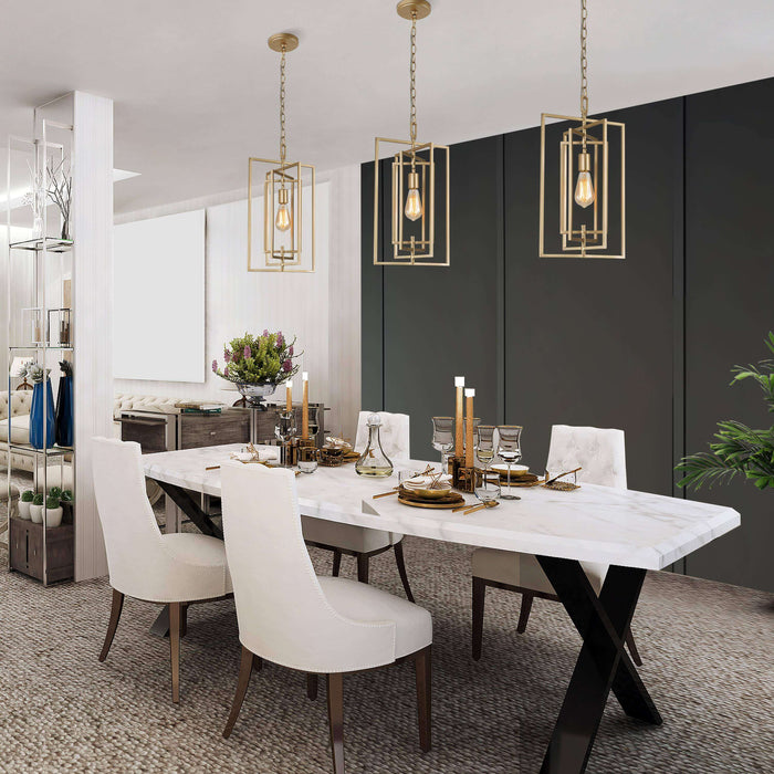 Falkora 1-Light Gold Pendant Light