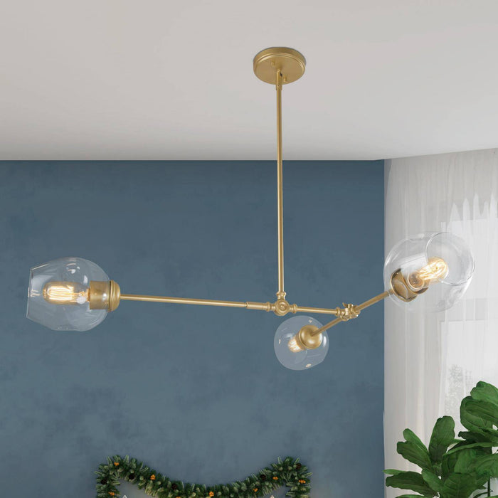 Labyta 3-Light Gold Chandelier
