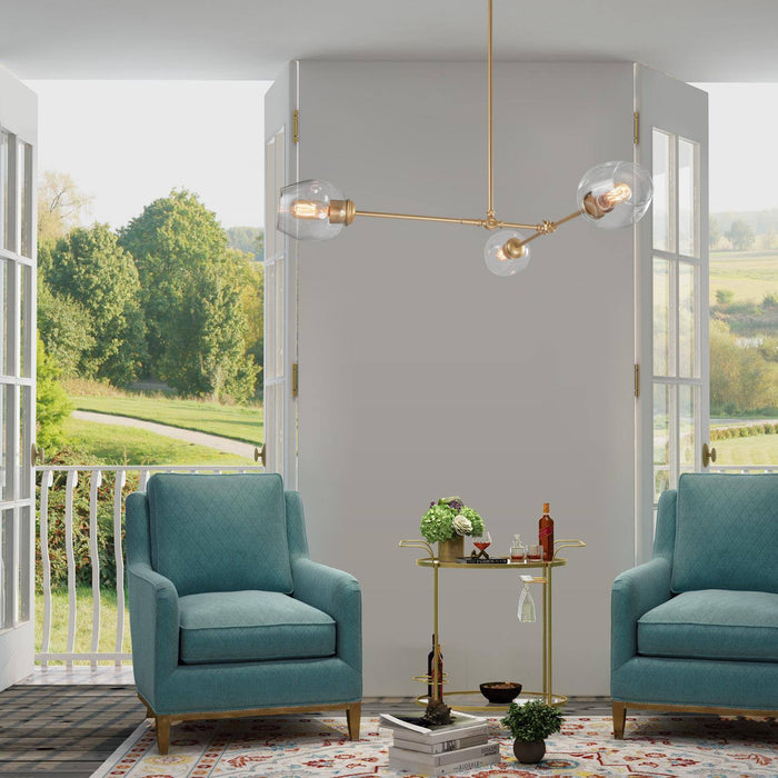 Labyta 3-Light Gold Chandelier