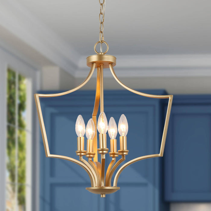 Ragluno 5-Light Gold Chandelier