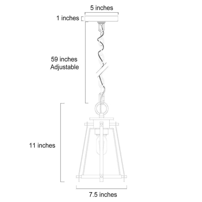 Eunomia 1-Light Gold Pendant Light