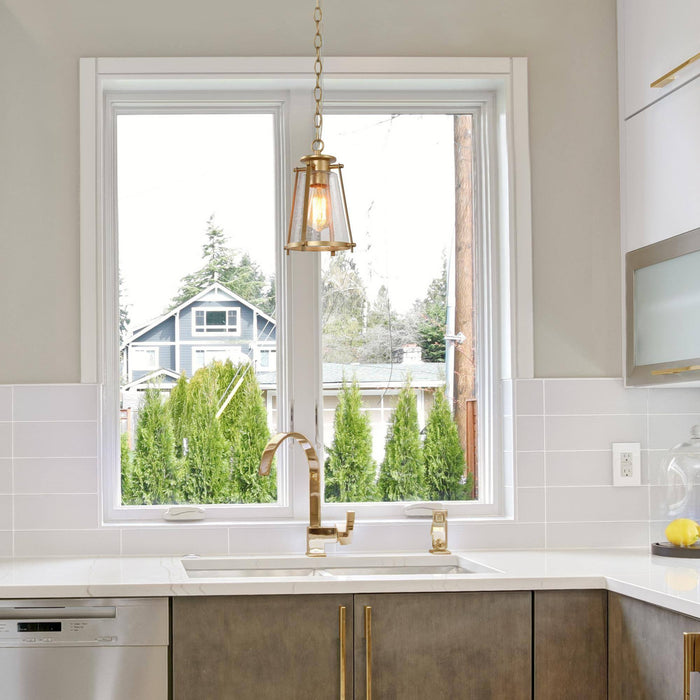 Eunomia 1-Light Gold Pendant Light