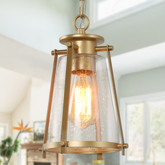 Eunomia 1-Light Gold Pendant Light