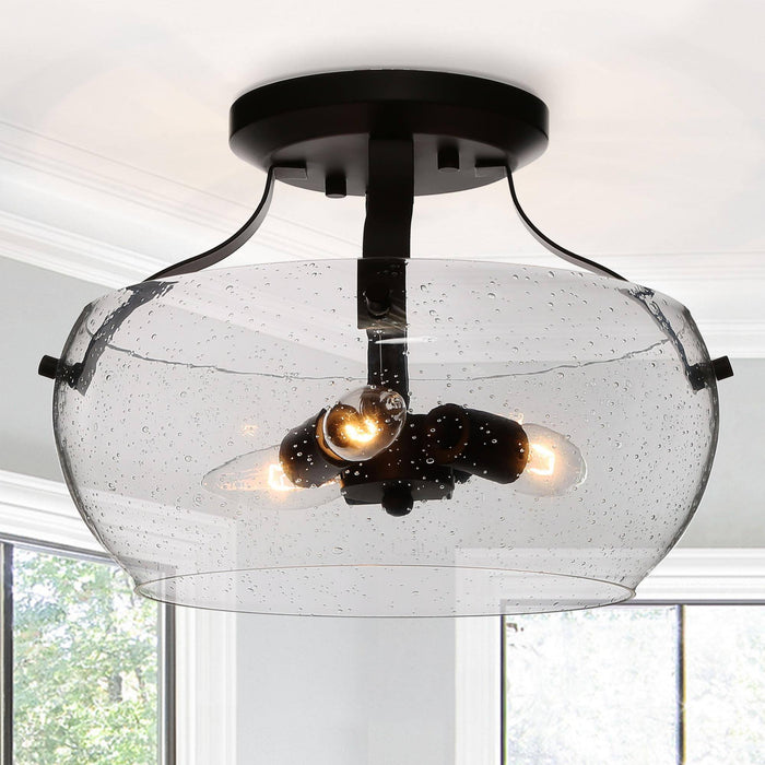 Arauca 3-Light Bronze Semi-Flush Mount Light
