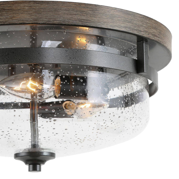 Capelyn 3-Light Wood Flush Mount Light