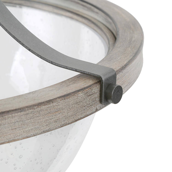 Dikdik 3-Light Wood Semi-Flush Mount Light