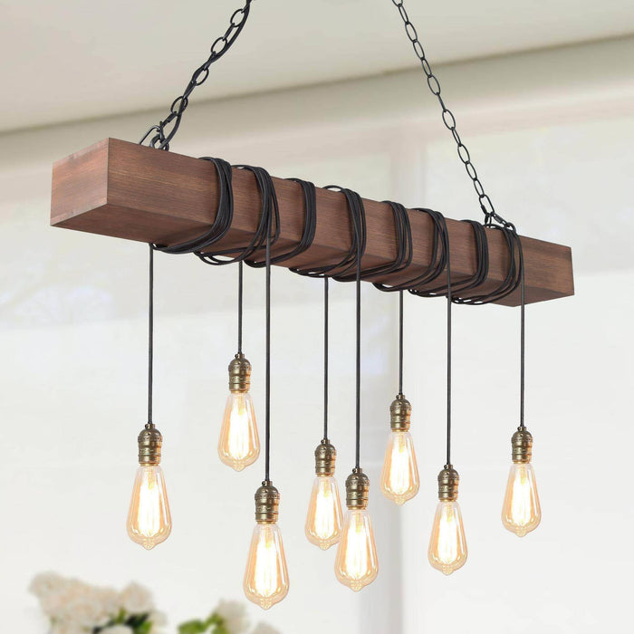 Fulgoro 8-Light Wood Island Light