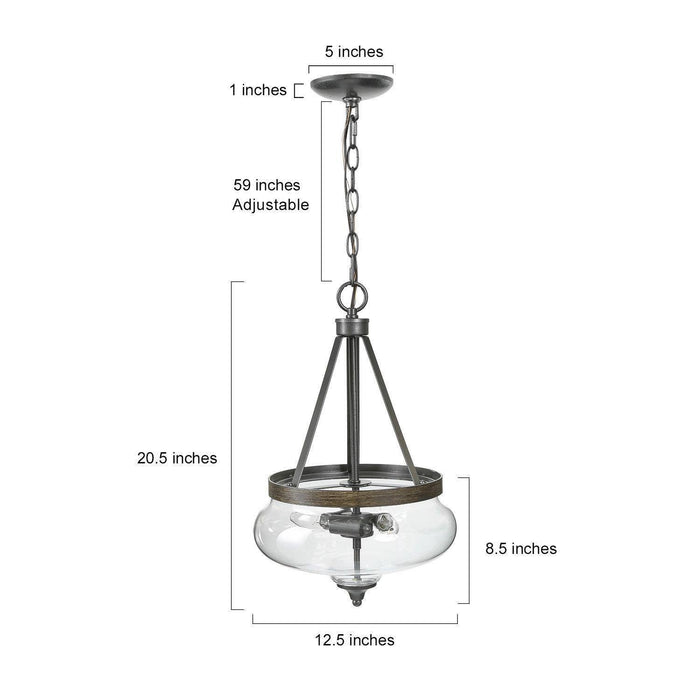 Loravine 3-Light Wood Chandelier