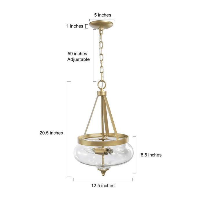 Loravine 3-Light Gold Chandeliers