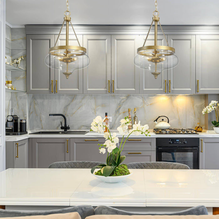 Loravine 3-Light Gold Chandeliers