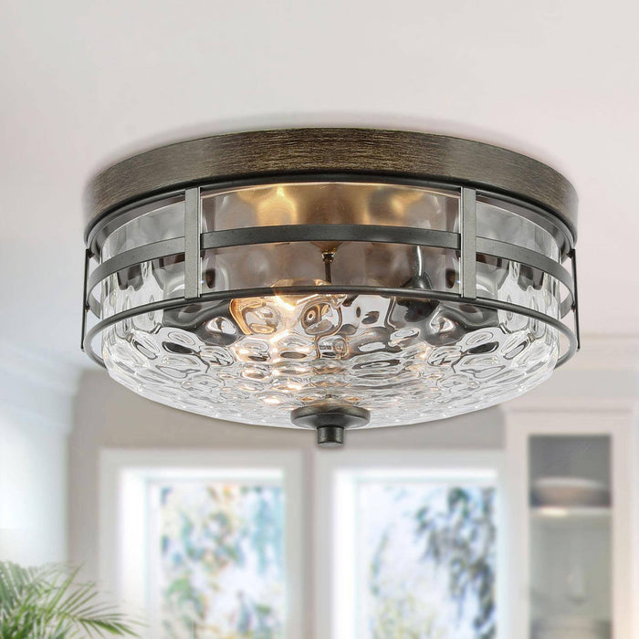 Anasipa 3-Light Wood Flush Mount Light