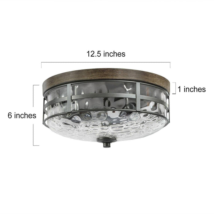 Anasipa 3-Light Wood Flush Mount Light