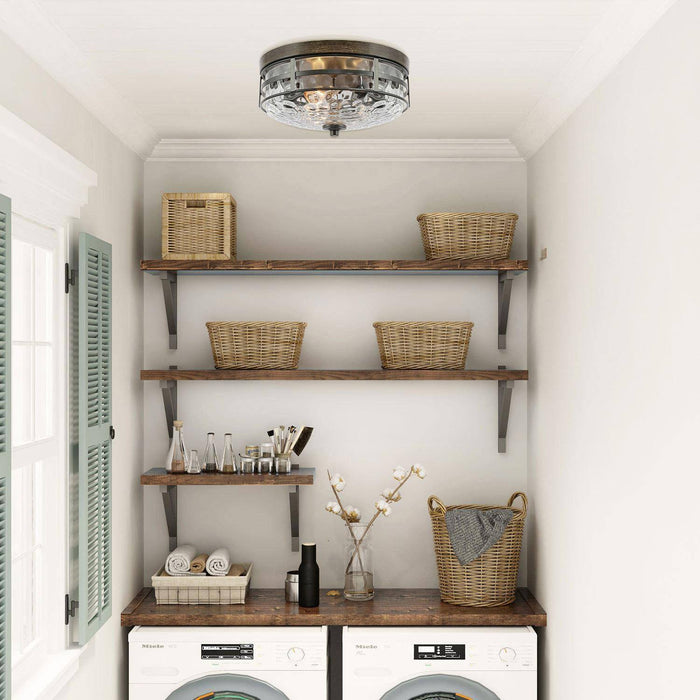 Anasipa 3-Light Wood Flush Mount Light
