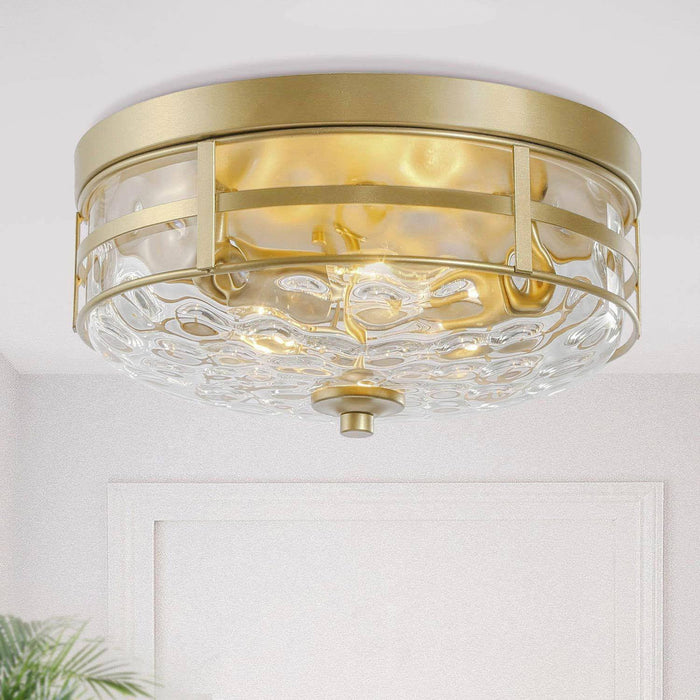 Anasipa 3-Light Gold Flush Mount Light