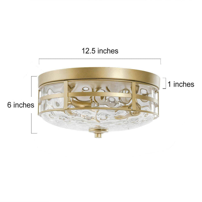Anasipa 3-Light Gold Flush Mount Light