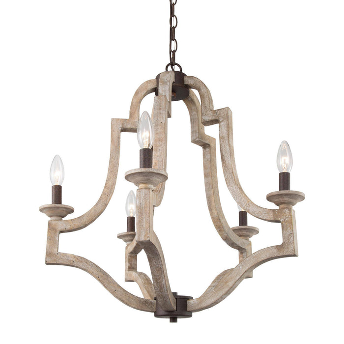 Norelle 5-Light Wood Chandelier