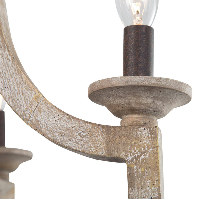 Norelle 5-Light Wood Chandelier