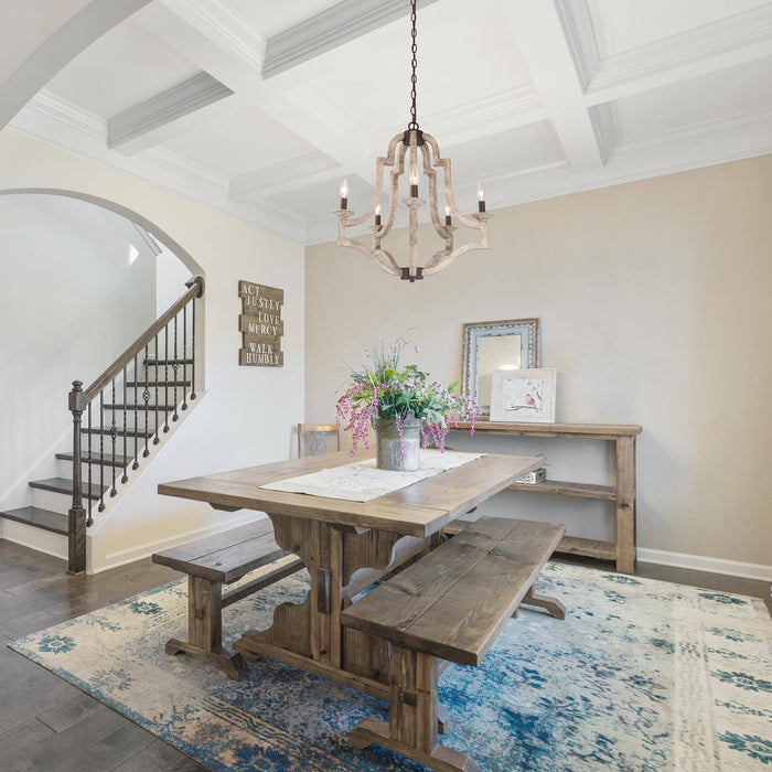 Norelle 5-Light Wood Chandelier