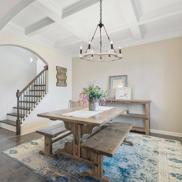 Sylorae 6-Light White Chandelier