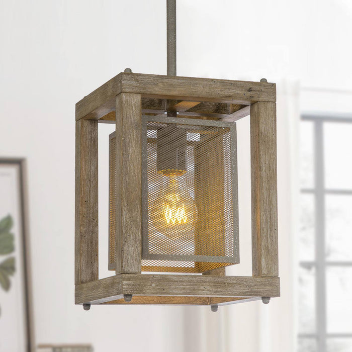 Floray 1-Light Wood Pendant Light