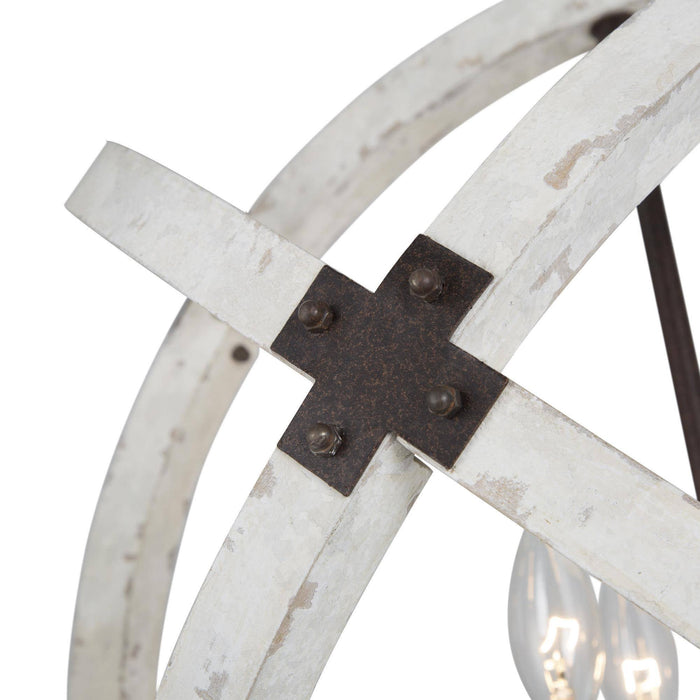 Calvire 4-Light White Chandelier