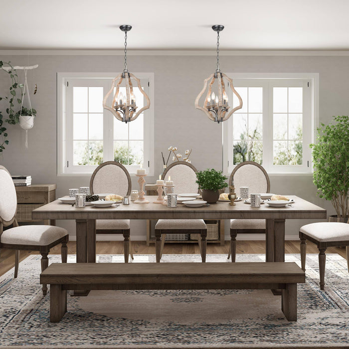 Suraynn 5-Light Wood Chandelier