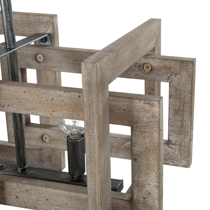 Tisvorn 3-Light Wood Chandelier