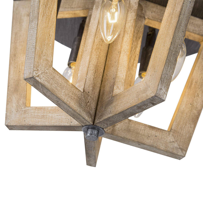 Tisvorn 5-Light Wood Geometric Chandelier