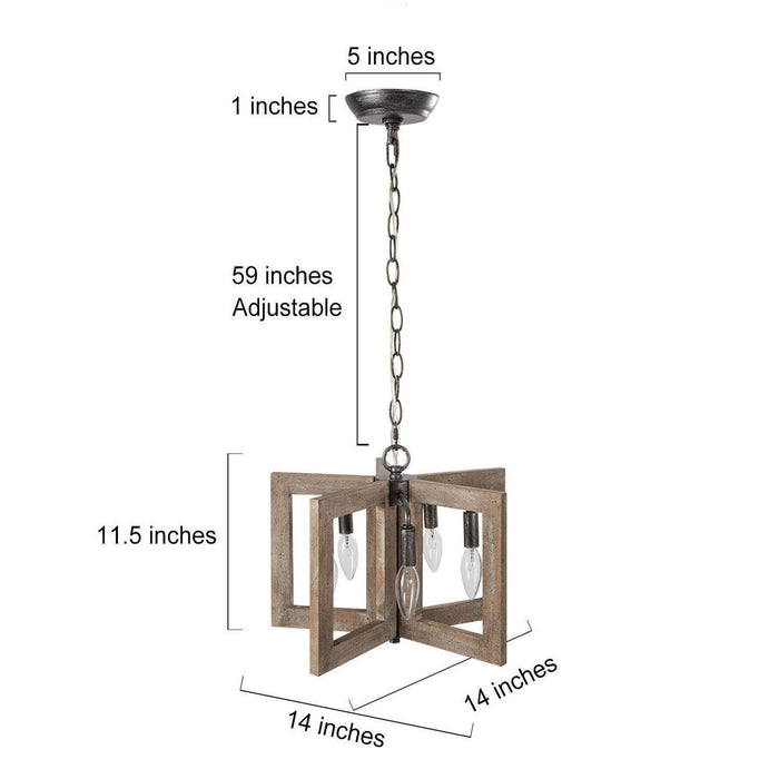 Tisvorn 5-Light Wood Chandelier