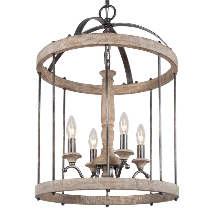 Veylen 4-Light Wood Chandelier