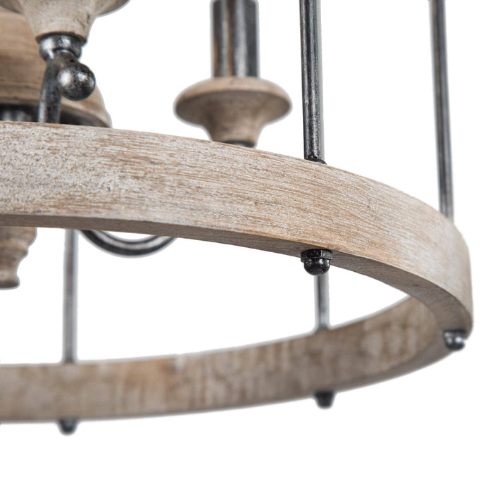 Veylen 4-Light Wood Chandelier